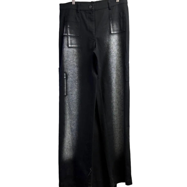 Pier Antonio Gaspari Pants, Lamina, Black/White S & M/L