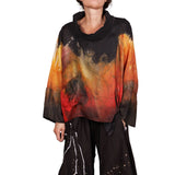 Tatiana Palnitska Blouse, Always On Fire M/L