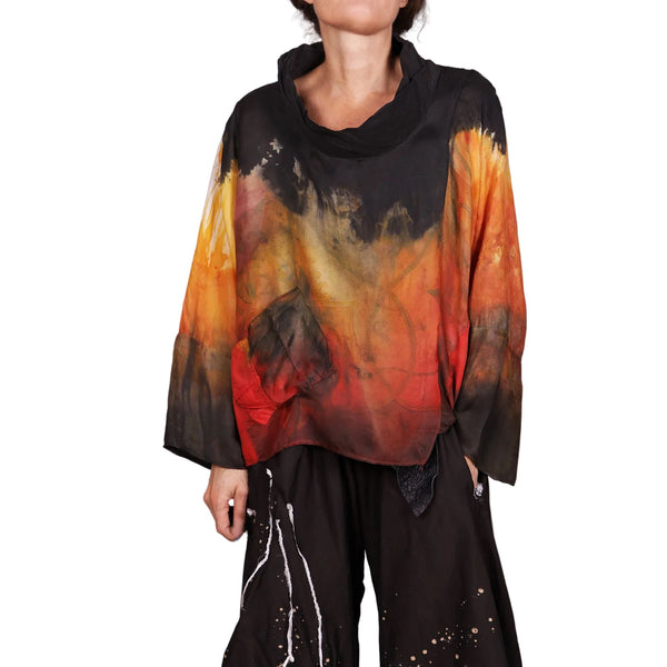 Tatiana Palnitska Blouse, Always On Fire M/L