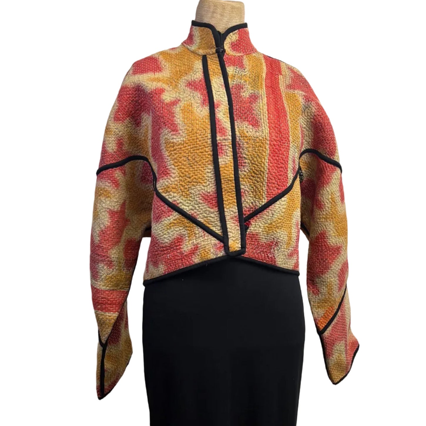 NAMAI Kantha Jacket, Reversible, Cropped, Multicolor S/M