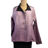 Deborah Cross Shirt, Purple Ombre/Black, S