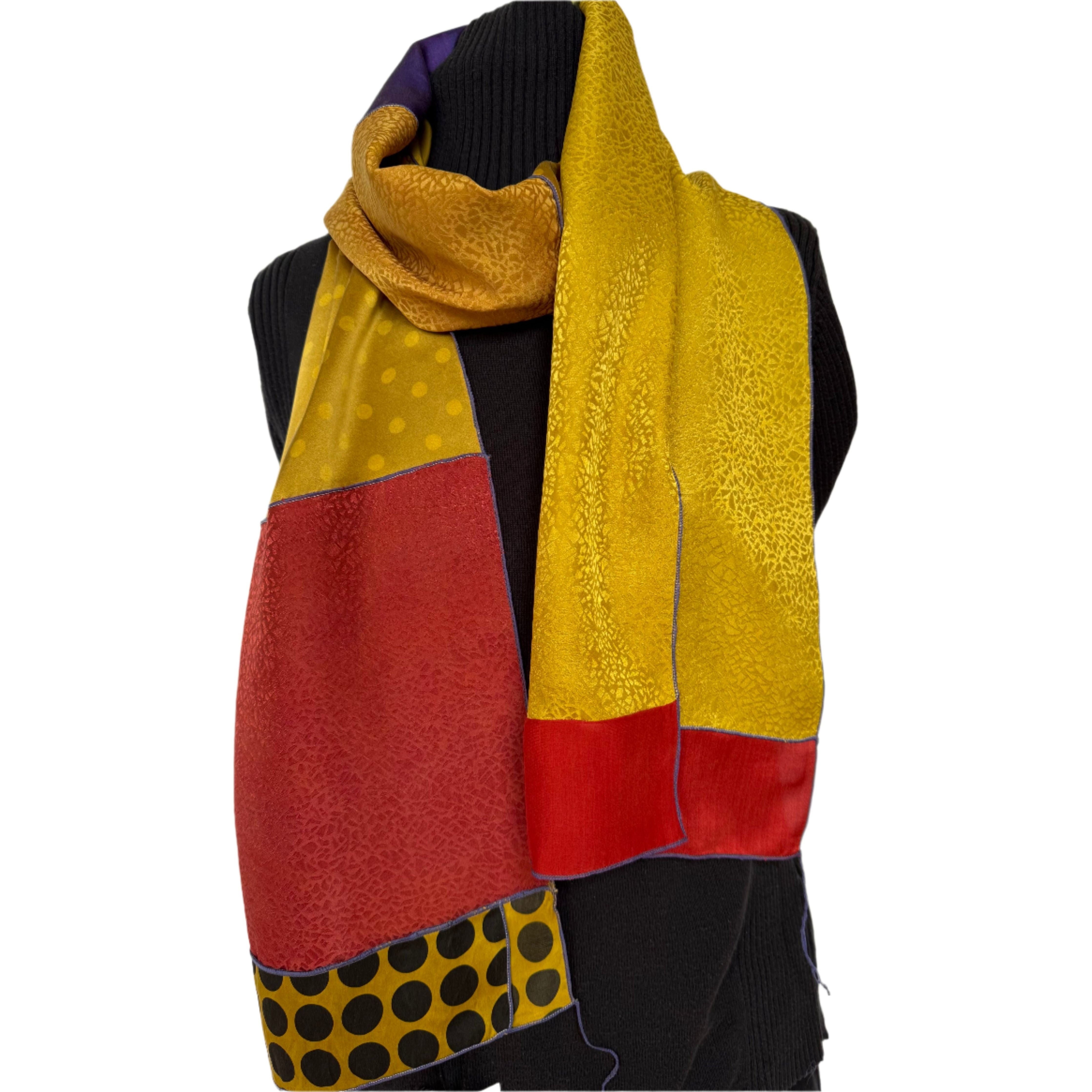 Judith Bird Scarf, SilkSingles, Yellow Bird