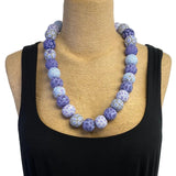 Dawn Siebel Necklace, Candy Drops, Purple/Grey/Powder Blue