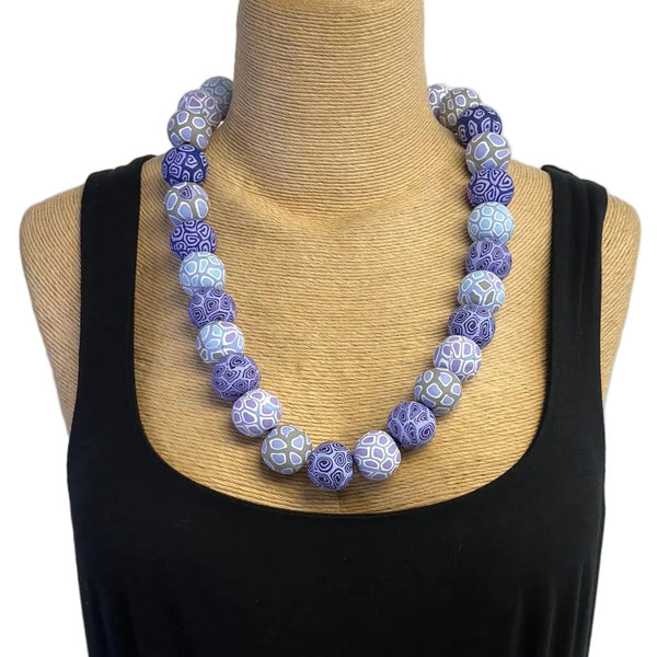Dawn Siebel Necklace, Candy Drops, Purple/Grey/Powder Blue