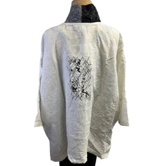 Mara Gibbucci Jacket, Hi-Lo, Black/White S/M, M/L & L/XL