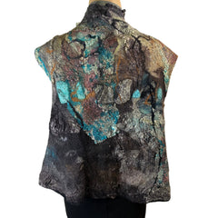 Beth Marx Vest, Blue/Brown, S/M