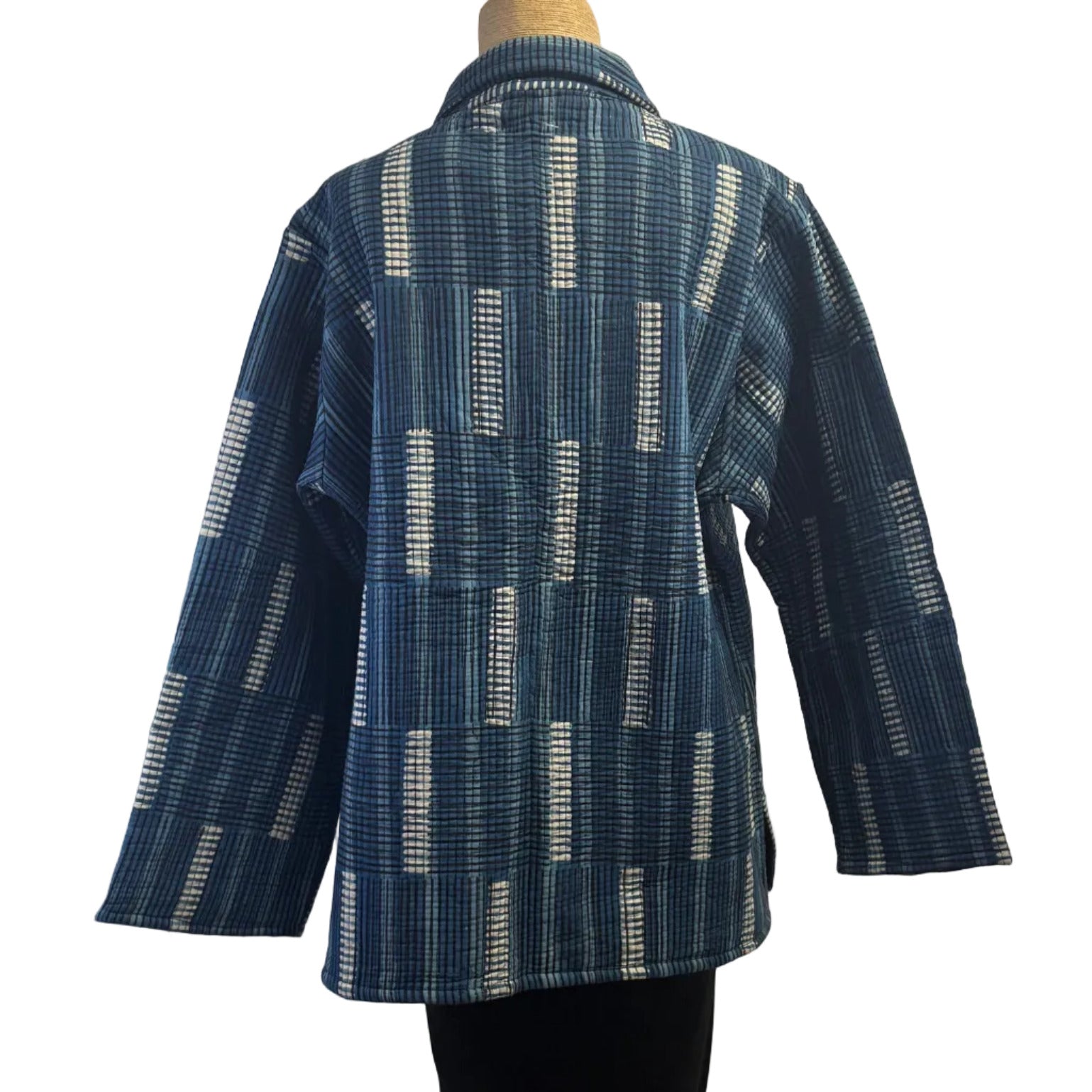 Sudarshan Jacket, Blue/White/Black S & M/L