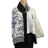 Mara Gibbucci Jacket, Hi-Lo, Black/White S/M, M/L & L/XL