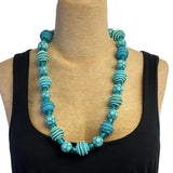 Dawn Siebel Necklace, Caribbean, Teal/Pale Sea Green