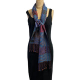 Muffy Young Scarf, Blocks and Echo, Blue