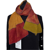 Judith Bird Scarf, Stretchy Silks, Orangy/Goldy