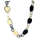 Lula Castillo Necklace, Oval, Black/Ivory