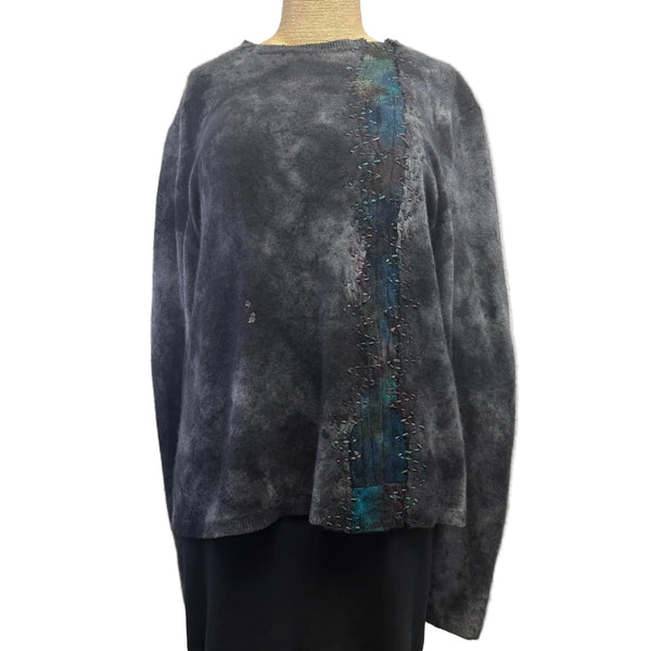Galadriel Mattei Sweater, Crewneck, Black/Gray/Blue S