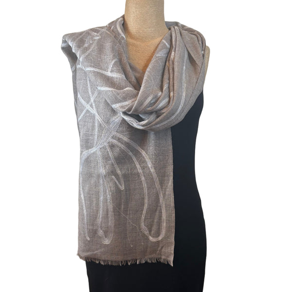 Denovembre Scarf, Splash, Grayl/White