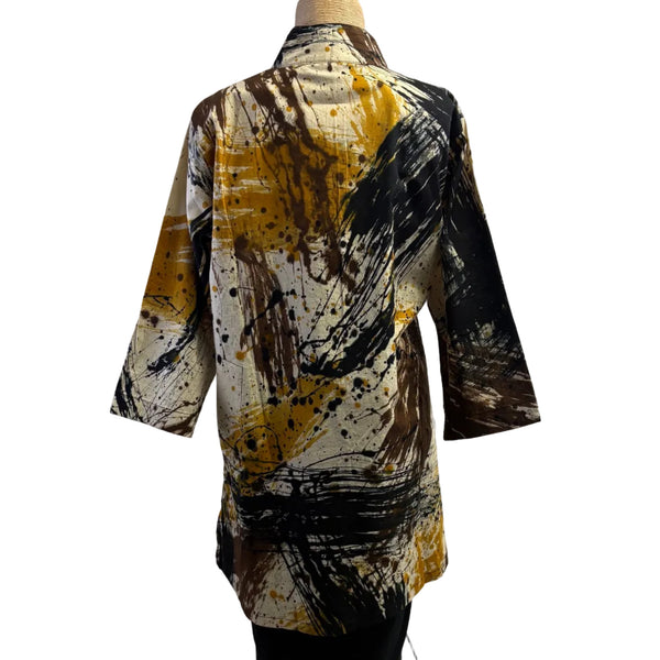 Adverb Shirt, Therefore, Straw, Brown/Gold/Black/White, M & L