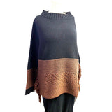 Pier Antonio Gaspari Sweater, Fringed, Black/Brown M & L