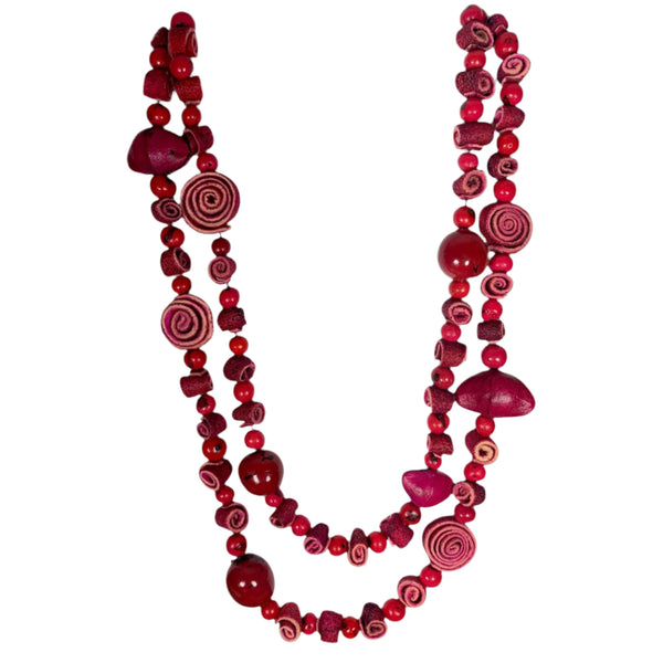 Lula Castillo Necklace, Citrus Rolls, Red