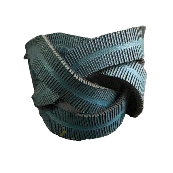 OroPoPo Bracelet, Fringe, Crisscross, Petrol