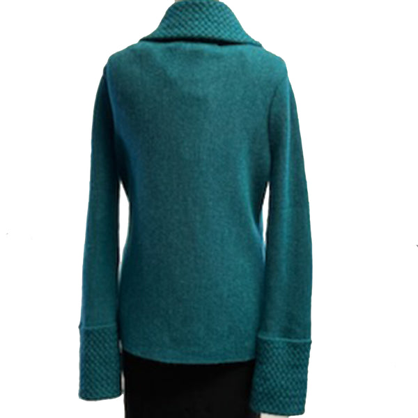 Beyond Threads Cardigan, Asymmetric, Peacock XS