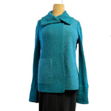 Beyond Threads Cardigan, Asymmetric, Peacock XS