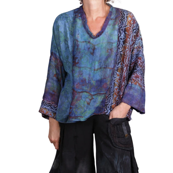 Tatiana Palnitska Art Blouse, Ocean In The Desert S/M