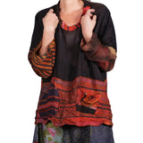 Tatiana Palnitska Art Blouse, Mixing All The Lines S/M