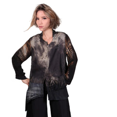Tatiana Palnitska Art Blouse, Keep Going Never Stop S/M