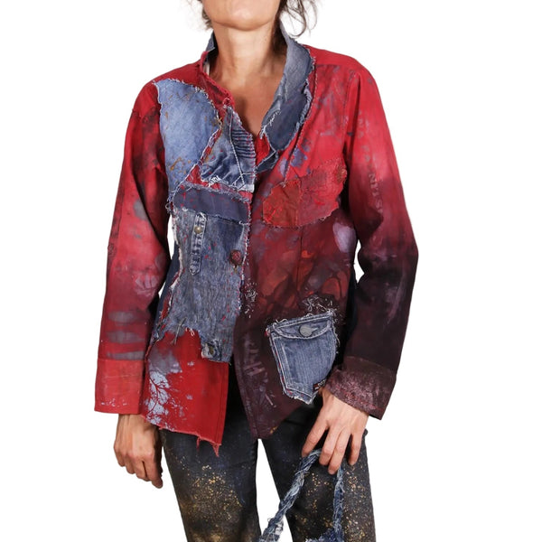 Tatiana Palnitska Jacket, Denim Islands In A Hot Ocean S/M
