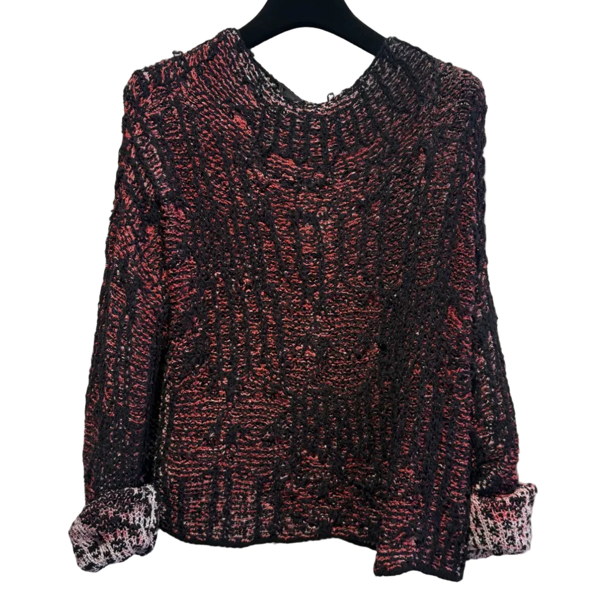 Pier Antonio Gaspari Sweater, Painted, Red/Black S & M/L