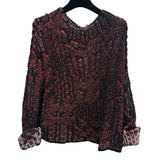 Pier Antonio Gaspari Sweater, Painted, Red/Black S & M/L