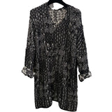 Pier Antonio Gaspari Tunic Sweater, V-Neck, Black/White M/L & XL