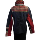 Deborah Cross Jacket, Denim/Multicolor, XS/S