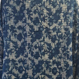 Sudarshan Kimono, Blue/White/Black, Floral, XL