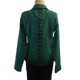 Deborah Cross Shirt, Green/Black XXS/XS