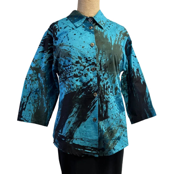 Adverb Shirt, Short Enough, String, Blue/Brown/Black XS & S