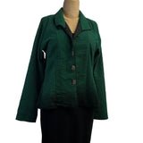 Deborah Cross Shirt, Green/Black XXS/XS