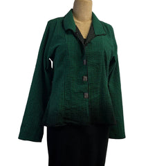 Deborah Cross Shirt, Green/Black XXS/XS