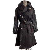 Catherine Bacon Coat, Trench, Wump, Dyed Black,  M