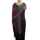 Muffy Young Shawl, Vibrant, Blocks & Polyvalence