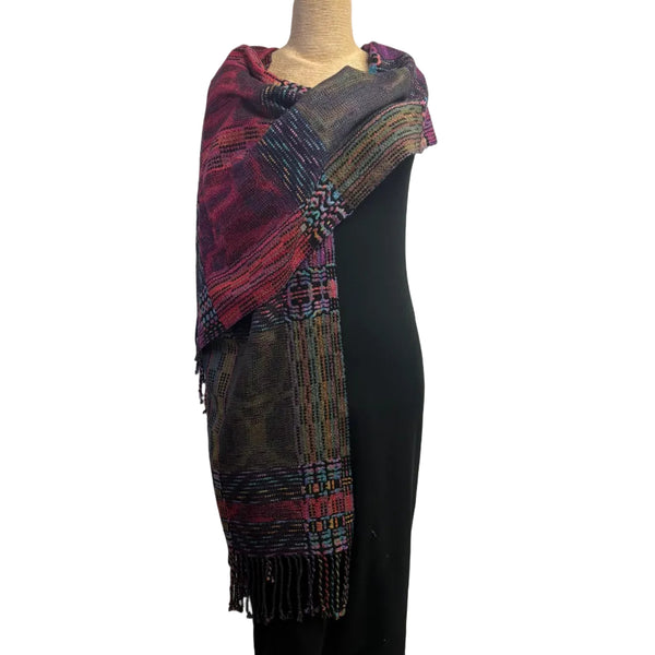 Muffy Young Shawl, Vibrant, Blocks & Polyvalence