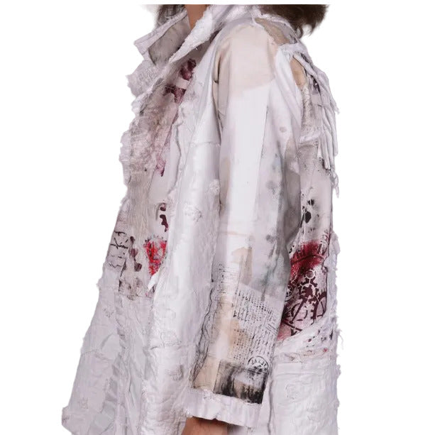 Tatiana Palnitska Jacket, Canvas Your Options, White/Red, M