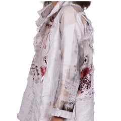 Tatiana Palnitska Jacket, Canvas Your Options, White/Red, M