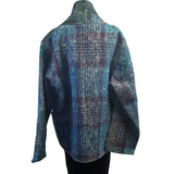 Sudarshan Kantha Jacket, Reversible, Green/Blue/Purple,L/XL