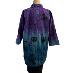 Adverb Shirt, Therefore, Dip Dye, Purple/Indigo S & M