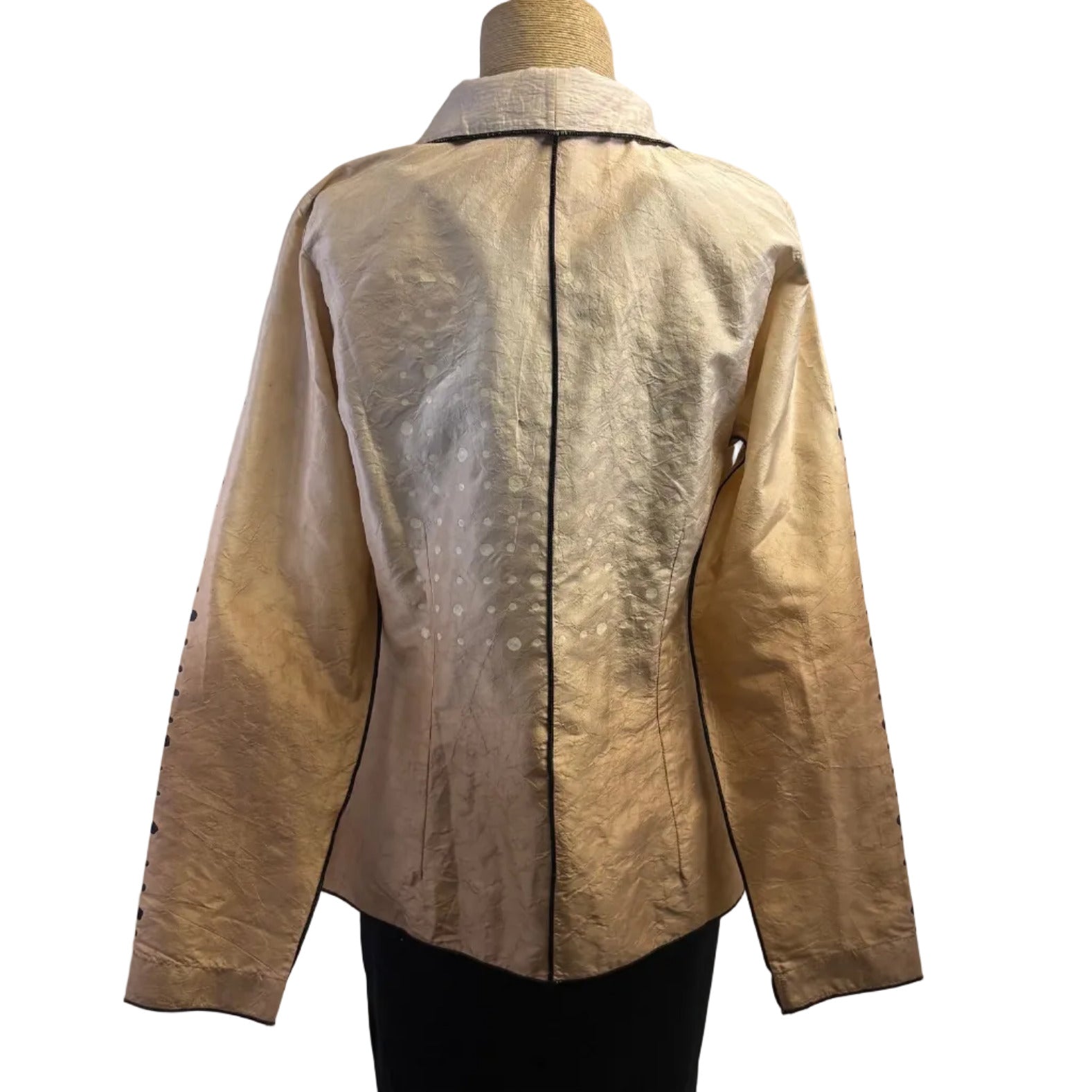 Deborah Cross Shirt, Champagne Ombre/Black XS