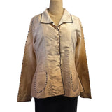 Deborah Cross Shirt, Champagne Ombre/Black XS