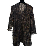 Pier Antonio Gaspari Tunic Sweater, V-Neck, Painted, Brown/Black S, M/L & XL