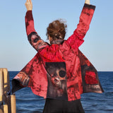 Tatiana Palnitska Jacket, Like Red Hot Chili Peppers, Red/Black, S/M