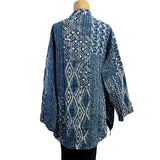 Yaza Jacket, Reversible, Tribal, Indigo/White, Fits S-L