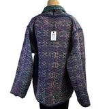 Sudarshan Kantha Jacket, Reversible, Green/Blue/Purple,L/XL